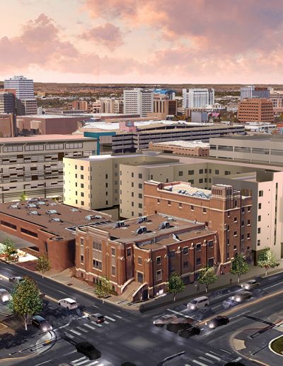 Downtown Aerial Rendering InnovateABQ Site